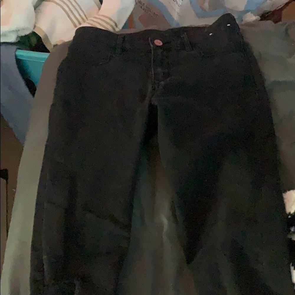 Black denim jeans